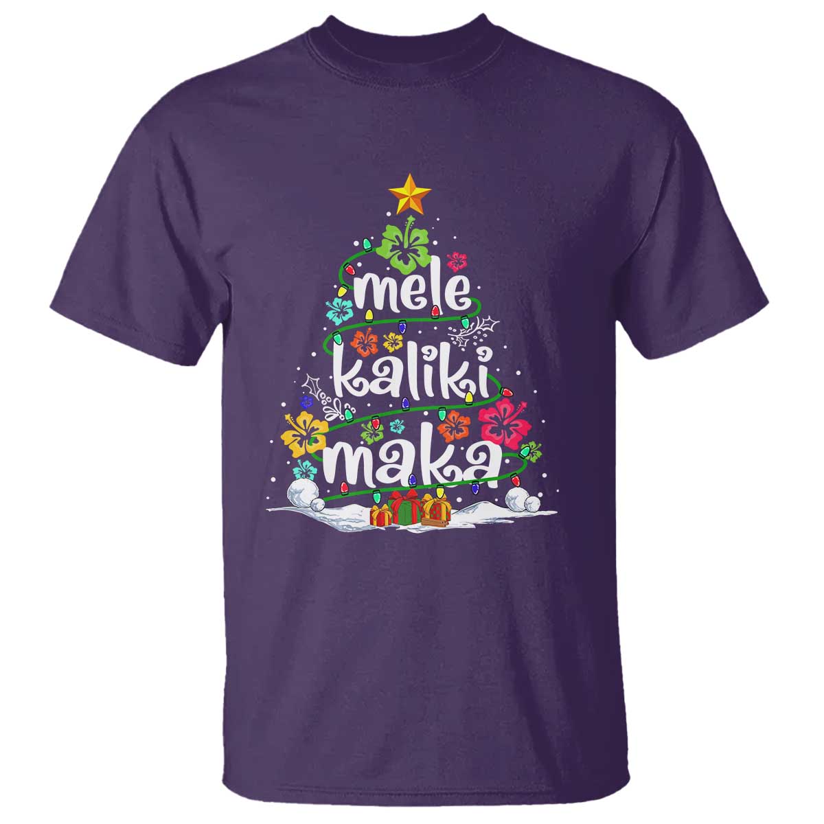 Tropical Hawaiian Christmas T Shirt Mele Kalikimaka Palm Tree Xmas in Hawaii - Wonder Print Shop