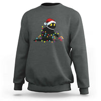 Christmas Black Cat Sweatshirt Knock Over Elephant Funny Xmas - Wonder Print Shop