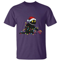 Christmas Black Cat T Shirt Knock Over Elephant Funny Xmas - Wonder Print Shop