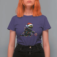 Christmas Black Cat T Shirt For Women Knock Over Elephant Funny Xmas - Wonder Print Shop
