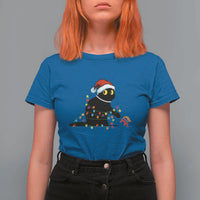 Christmas Black Cat T Shirt For Women Knock Over Elephant Funny Xmas - Wonder Print Shop