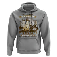 Vintage Thanksgiving Turkey Drop Hoodie Funny 1978 Helicopter Scene Classic TV Moment - Wonder Print Shop