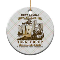 Vintage Thanksgiving Turkey Drop Ceramic Ornament Funny 1978 Helicopter Scene Classic TV Moment - Wonder Print Shop