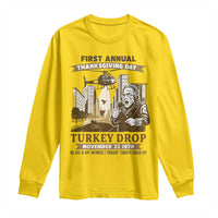 Vintage Thanksgiving Turkey Drop Long Sleeve Shirt Funny 1978 Helicopter Scene Classic TV Moment - Wonder Print Shop