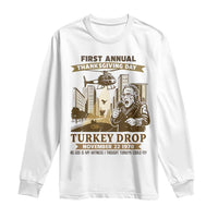 Vintage Thanksgiving Turkey Drop Long Sleeve Shirt Funny 1978 Helicopter Scene Classic TV Moment - Wonder Print Shop