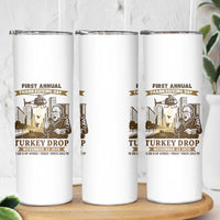 Vintage Thanksgiving Turkey Drop Skinny Tumbler Funny 1978 Helicopter Scene Classic TV Moment - Wonder Print Shop