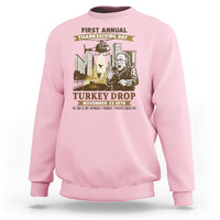 Vintage Thanksgiving Turkey Drop Sweatshirt Funny 1978 Helicopter Scene Classic TV Moment - Wonder Print Shop