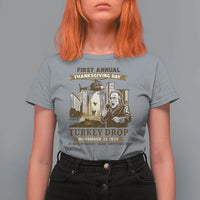 Vintage Thanksgiving Turkey Drop T Shirt For Women Funny 1978 Helicopter Scene Classic TV Moment - Wonder Print Shop
