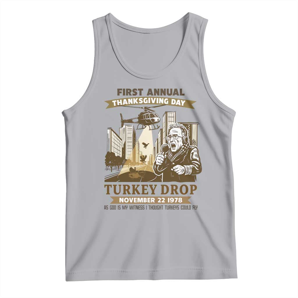 Vintage Thanksgiving Turkey Drop Tank Top Funny 1978 Helicopter Scene Classic TV Moment - Wonder Print Shop