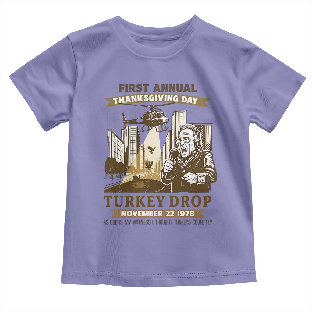 Vintage Thanksgiving Turkey Drop Toddler T Shirt Funny 1978 Helicopter Scene Classic TV Moment - Wonder Print Shop
