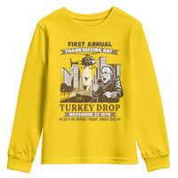 Vintage Thanksgiving Turkey Drop Youth Sweatshirt Funny 1978 Helicopter Scene Classic TV Moment - Wonder Print Shop