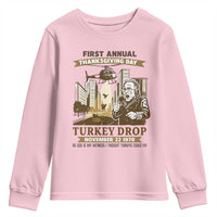 Vintage Thanksgiving Turkey Drop Youth Sweatshirt Funny 1978 Helicopter Scene Classic TV Moment - Wonder Print Shop