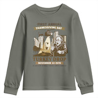 Vintage Thanksgiving Turkey Drop Youth Sweatshirt Funny 1978 Helicopter Scene Classic TV Moment - Wonder Print Shop