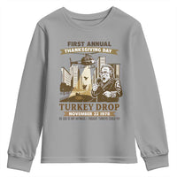 Vintage Thanksgiving Turkey Drop Youth Sweatshirt Funny 1978 Helicopter Scene Classic TV Moment - Wonder Print Shop