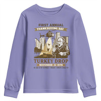 Vintage Thanksgiving Turkey Drop Youth Sweatshirt Funny 1978 Helicopter Scene Classic TV Moment - Wonder Print Shop