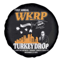 WKRP Turkey Drop with Les Nessman Spare Tire Cover Retro Thanksgiving Humor for Classic TV Fans - Wonder Print Shop
