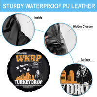 WKRP Turkey Drop with Les Nessman Spare Tire Cover Retro Thanksgiving Humor for Classic TV Fans - Wonder Print Shop