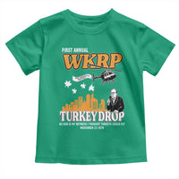 WKRP Turkey Drop with Les Nessman Toddler T Shirt Retro Thanksgiving Humor for Classic TV Fans - Wonder Print Shop