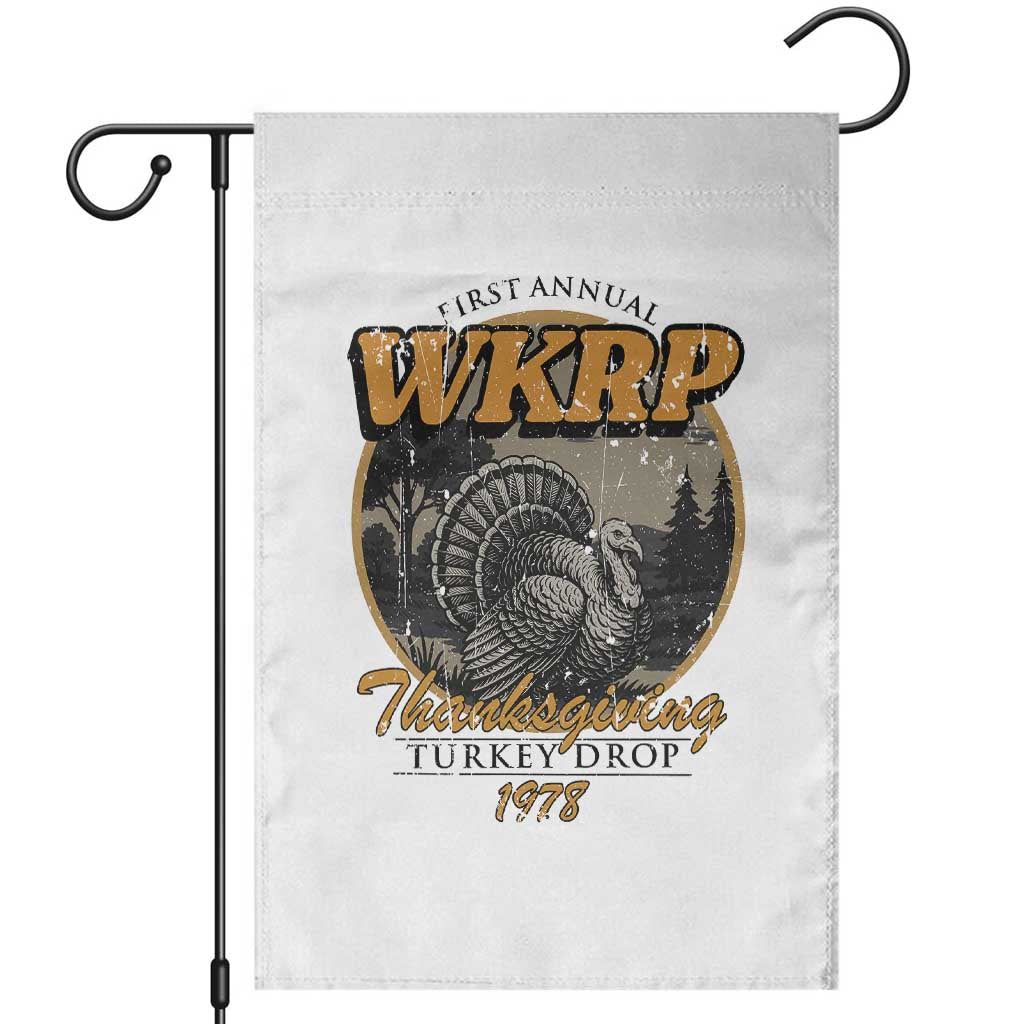 Retro WKRP Thanksgiving Turkey Drop 1978 Garden Flag Distressed Vintage Holiday - Wonder Print Shop