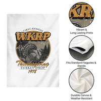 Retro WKRP Thanksgiving Turkey Drop 1978 Garden Flag Distressed Vintage Holiday - Wonder Print Shop