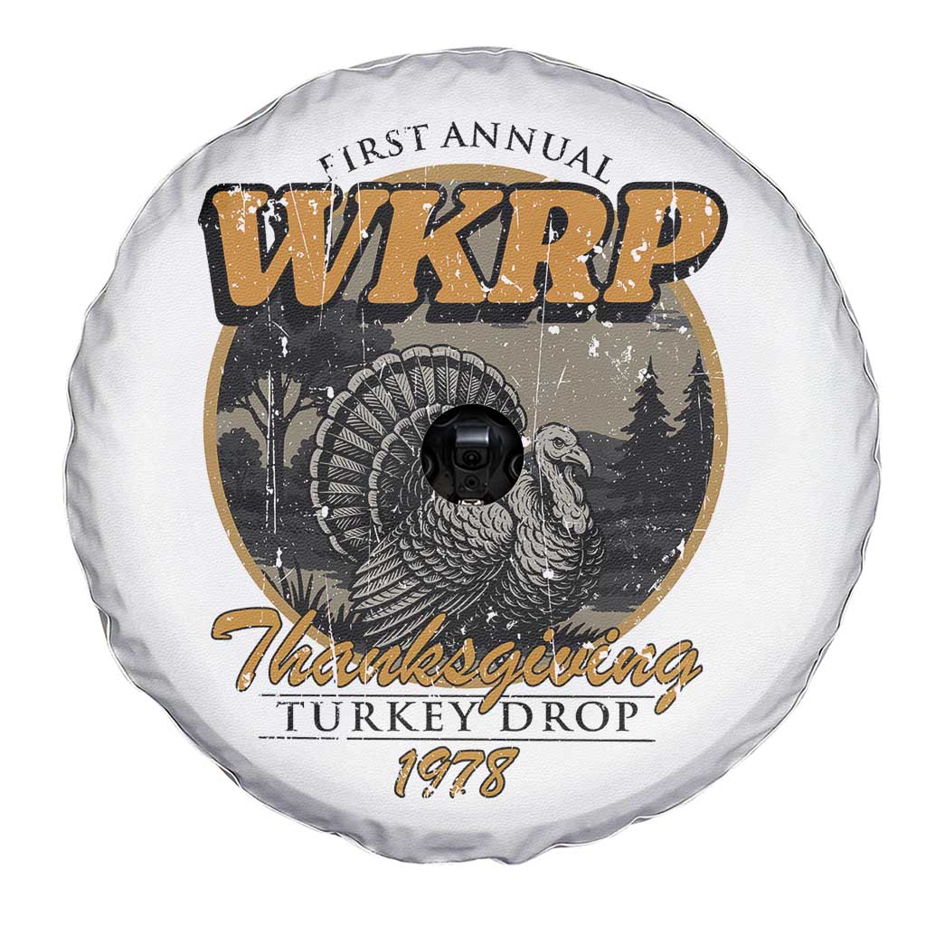 Retro WKRP Thanksgiving Turkey Drop 1978 Spare Tire Cover Distressed Vintage Holiday - Wonder Print Shop