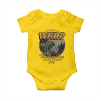 Retro WKRP Thanksgiving Turkey Drop 1978 Baby Onesie Distressed Vintage Holiday - Wonder Print Shop