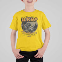 Retro WKRP Thanksgiving Turkey Drop 1978 T Shirt For Kid Distressed Vintage Holiday - Wonder Print Shop