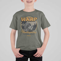 Retro WKRP Thanksgiving Turkey Drop 1978 T Shirt For Kid Distressed Vintage Holiday - Wonder Print Shop