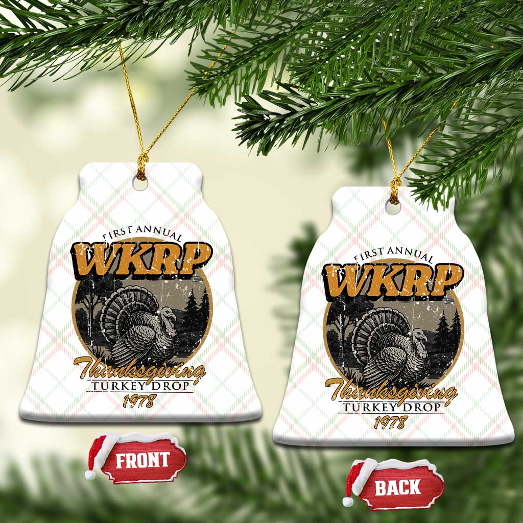 Retro WKRP Thanksgiving Turkey Drop 1978 Ceramic Ornament Distressed Vintage Holiday - Wonder Print Shop