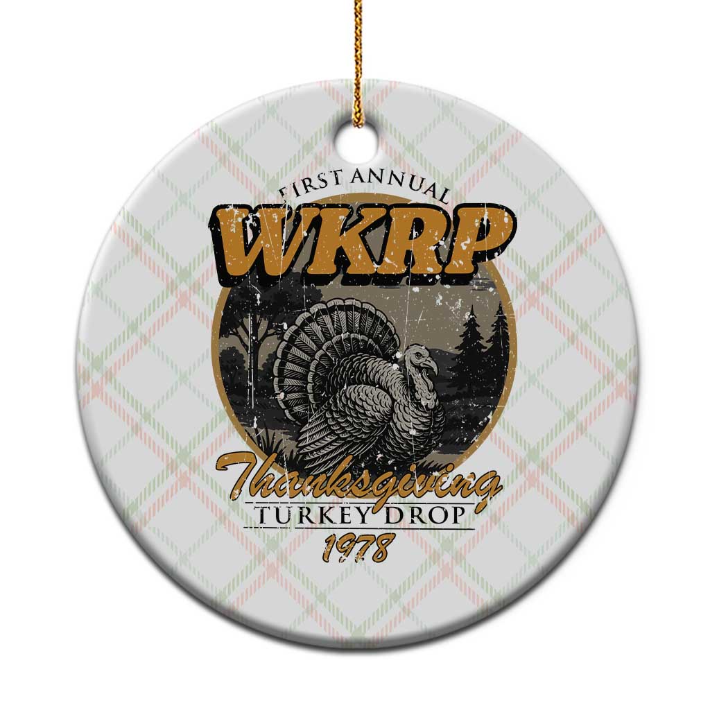 Retro WKRP Thanksgiving Turkey Drop 1978 Ceramic Ornament Distressed Vintage Holiday - Wonder Print Shop