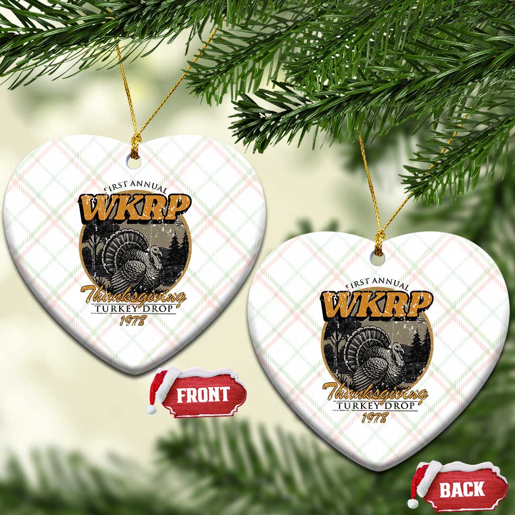 Retro WKRP Thanksgiving Turkey Drop 1978 Ceramic Ornament Distressed Vintage Holiday - Wonder Print Shop