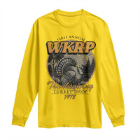 Retro WKRP Thanksgiving Turkey Drop 1978 Long Sleeve Shirt Distressed Vintage Holiday - Wonder Print Shop