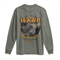 Retro WKRP Thanksgiving Turkey Drop 1978 Long Sleeve Shirt Distressed Vintage Holiday - Wonder Print Shop