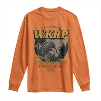 Retro WKRP Thanksgiving Turkey Drop 1978 Long Sleeve Shirt Distressed Vintage Holiday - Wonder Print Shop