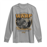 Retro WKRP Thanksgiving Turkey Drop 1978 Long Sleeve Shirt Distressed Vintage Holiday - Wonder Print Shop