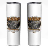 Retro WKRP Thanksgiving Turkey Drop 1978 Skinny Tumbler Distressed Vintage Holiday - Wonder Print Shop