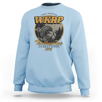 Retro WKRP Thanksgiving Turkey Drop 1978 Sweatshirt Distressed Vintage Holiday - Wonder Print Shop
