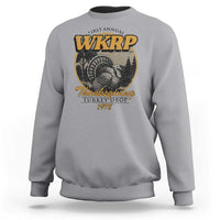 Retro WKRP Thanksgiving Turkey Drop 1978 Sweatshirt Distressed Vintage Holiday - Wonder Print Shop