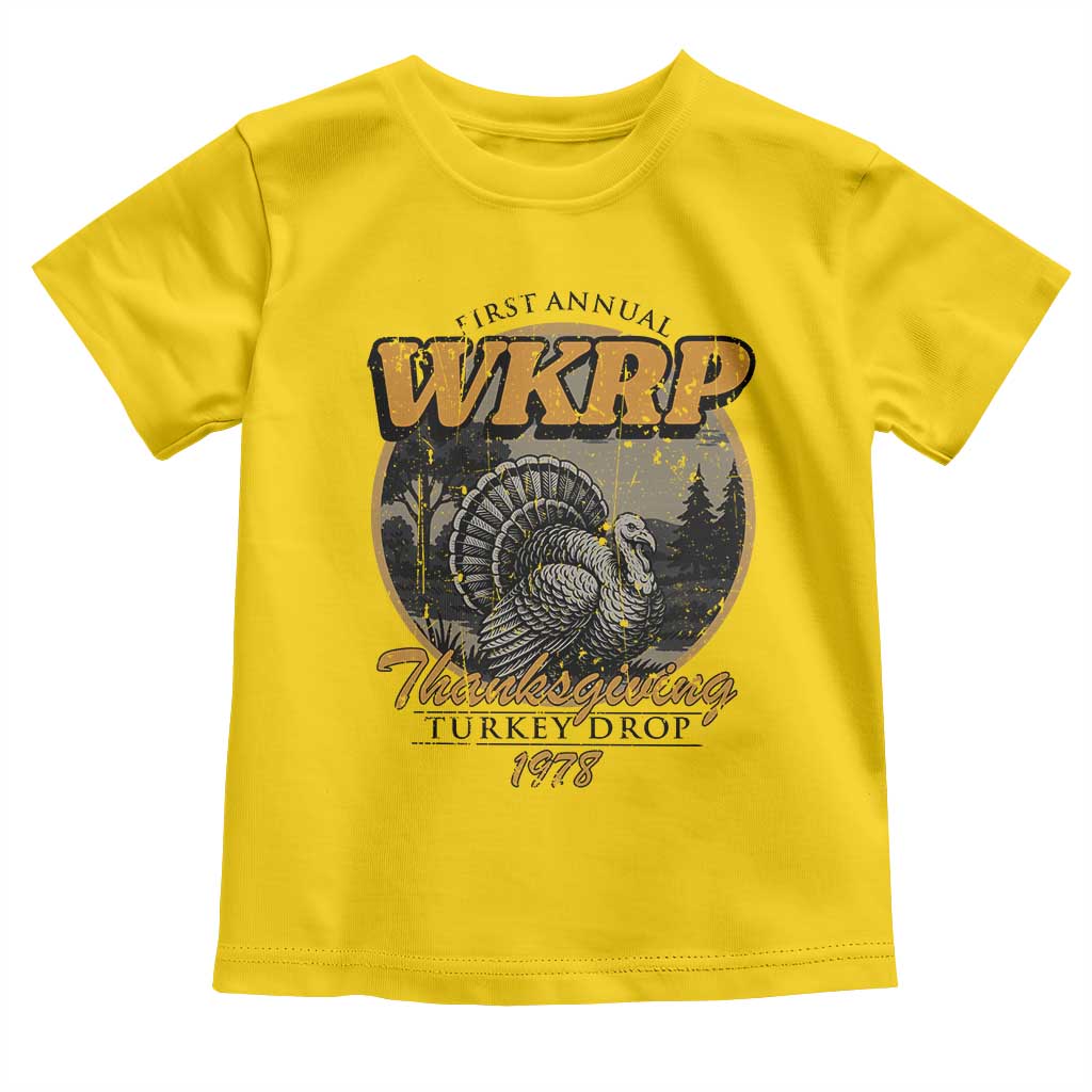 Retro WKRP Thanksgiving Turkey Drop 1978 Toddler T Shirt Distressed Vintage Holiday - Wonder Print Shop