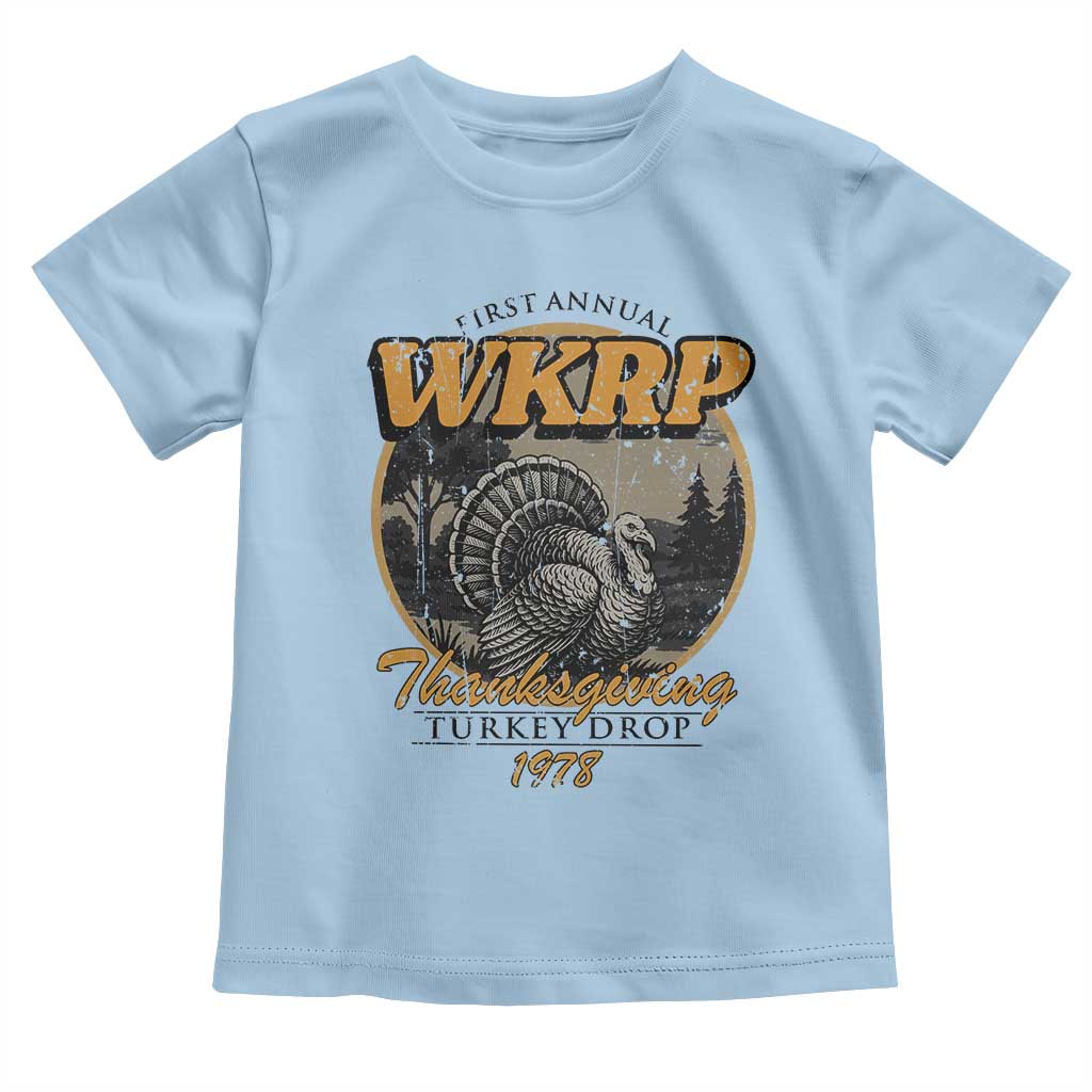 Retro WKRP Thanksgiving Turkey Drop 1978 Toddler T Shirt Distressed Vintage Holiday - Wonder Print Shop