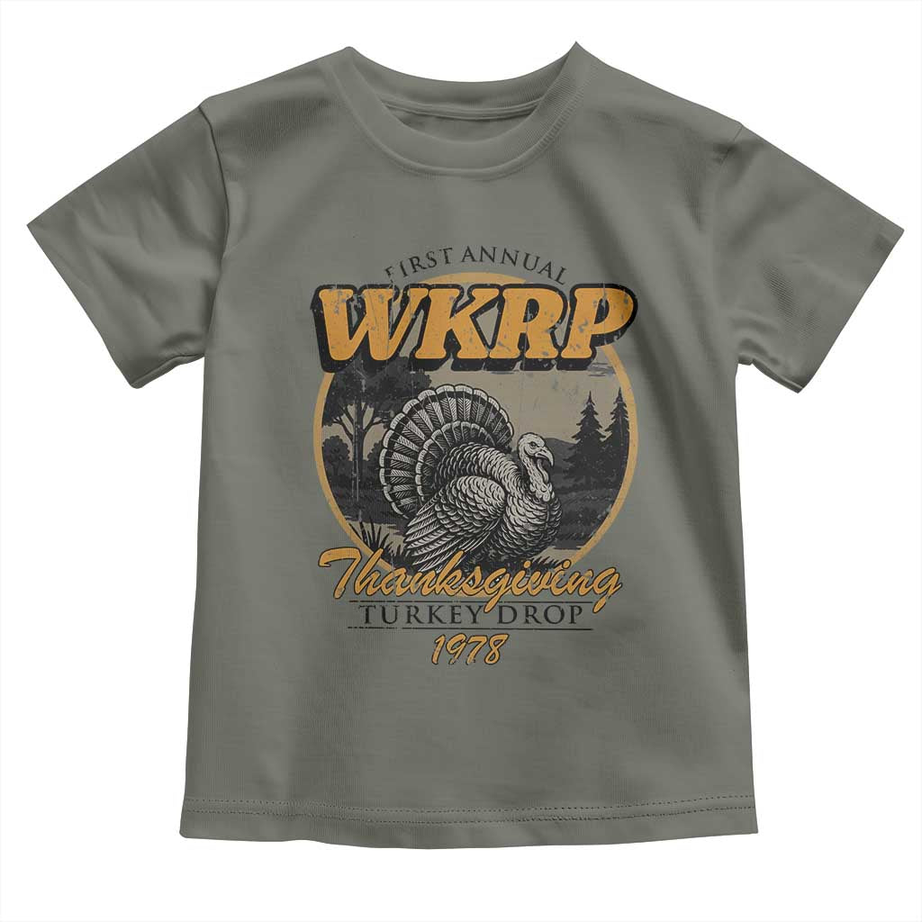 Retro WKRP Thanksgiving Turkey Drop 1978 Toddler T Shirt Distressed Vintage Holiday - Wonder Print Shop