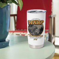 Retro WKRP Thanksgiving Turkey Drop 1978 Tumbler Cup Distressed Vintage Holiday - Wonder Print Shop