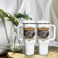 Retro WKRP Thanksgiving Turkey Drop 1978 Tumbler With Handle Distressed Vintage Holiday - Wonder Print Shop