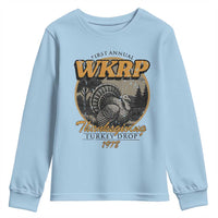 Retro WKRP Thanksgiving Turkey Drop 1978 Youth Sweatshirt Distressed Vintage Holiday - Wonder Print Shop