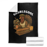 Gobblegool Funny Thanksgiving Throw Blanket Italian Turkey Deli Humor Sub Sandwich - Wonder Print Shop