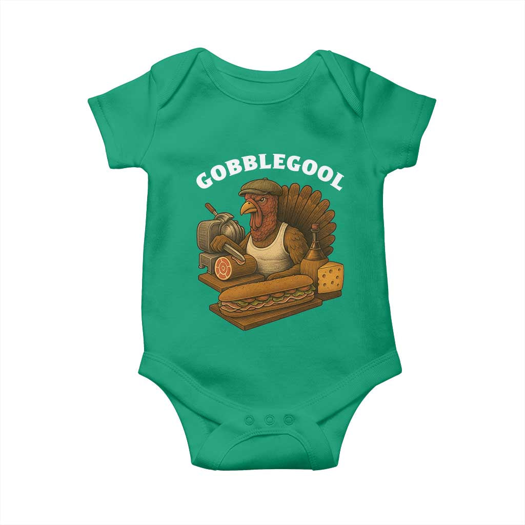 Gobblegool Funny Thanksgiving Baby Onesie Italian Turkey Deli Humor Sub Sandwich - Wonder Print Shop
