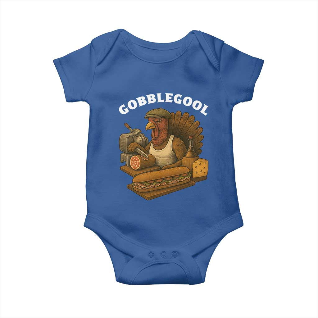 Gobblegool Funny Thanksgiving Baby Onesie Italian Turkey Deli Humor Sub Sandwich - Wonder Print Shop