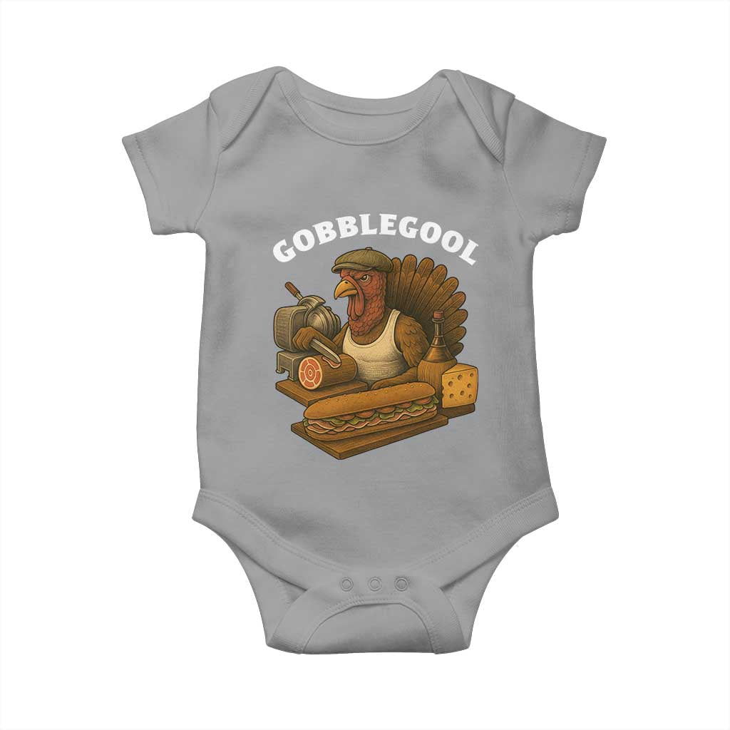 Gobblegool Funny Thanksgiving Baby Onesie Italian Turkey Deli Humor Sub Sandwich - Wonder Print Shop