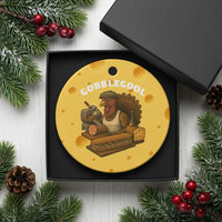 Gobblegool Funny Thanksgiving Ceramic Ornament Italian Turkey Deli Humor Sub Sandwich - Wonder Print Shop
