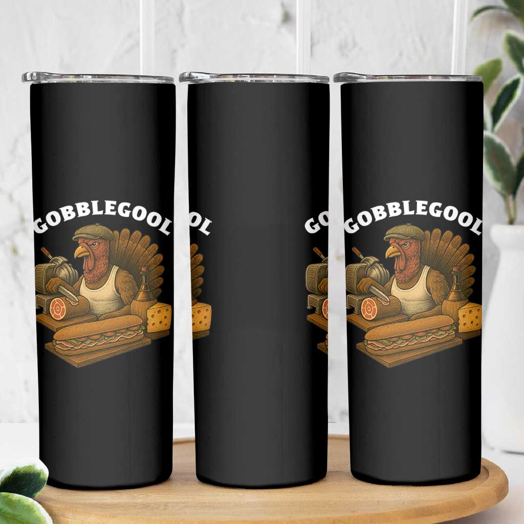 Gobblegool Funny Thanksgiving Skinny Tumbler Italian Turkey Deli Humor Sub Sandwich - Wonder Print Shop